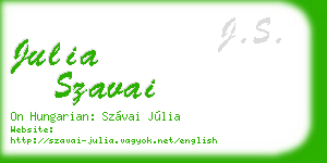 julia szavai business card