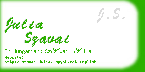 julia szavai business card